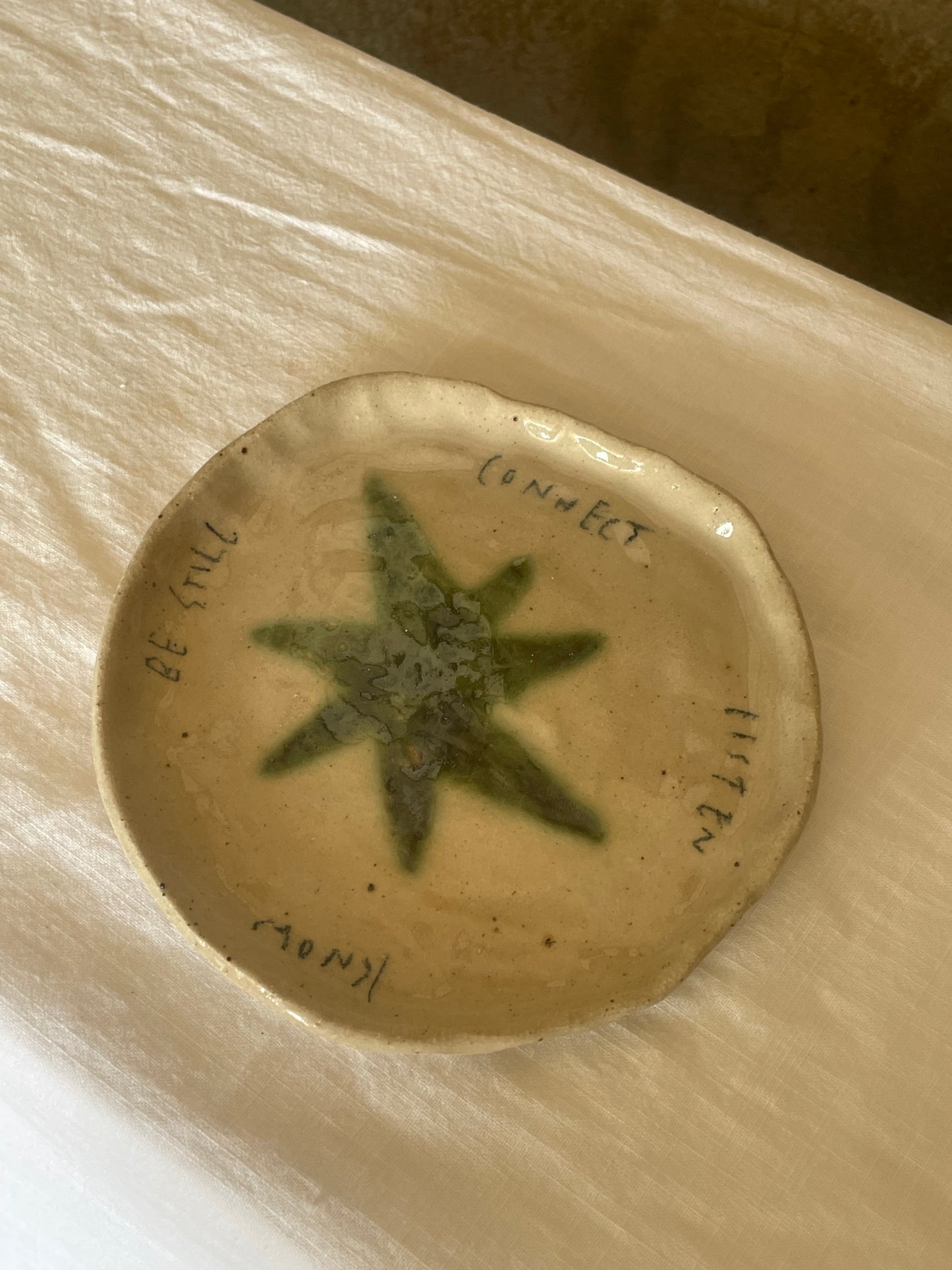 Connect, listen, know, be still snack plate