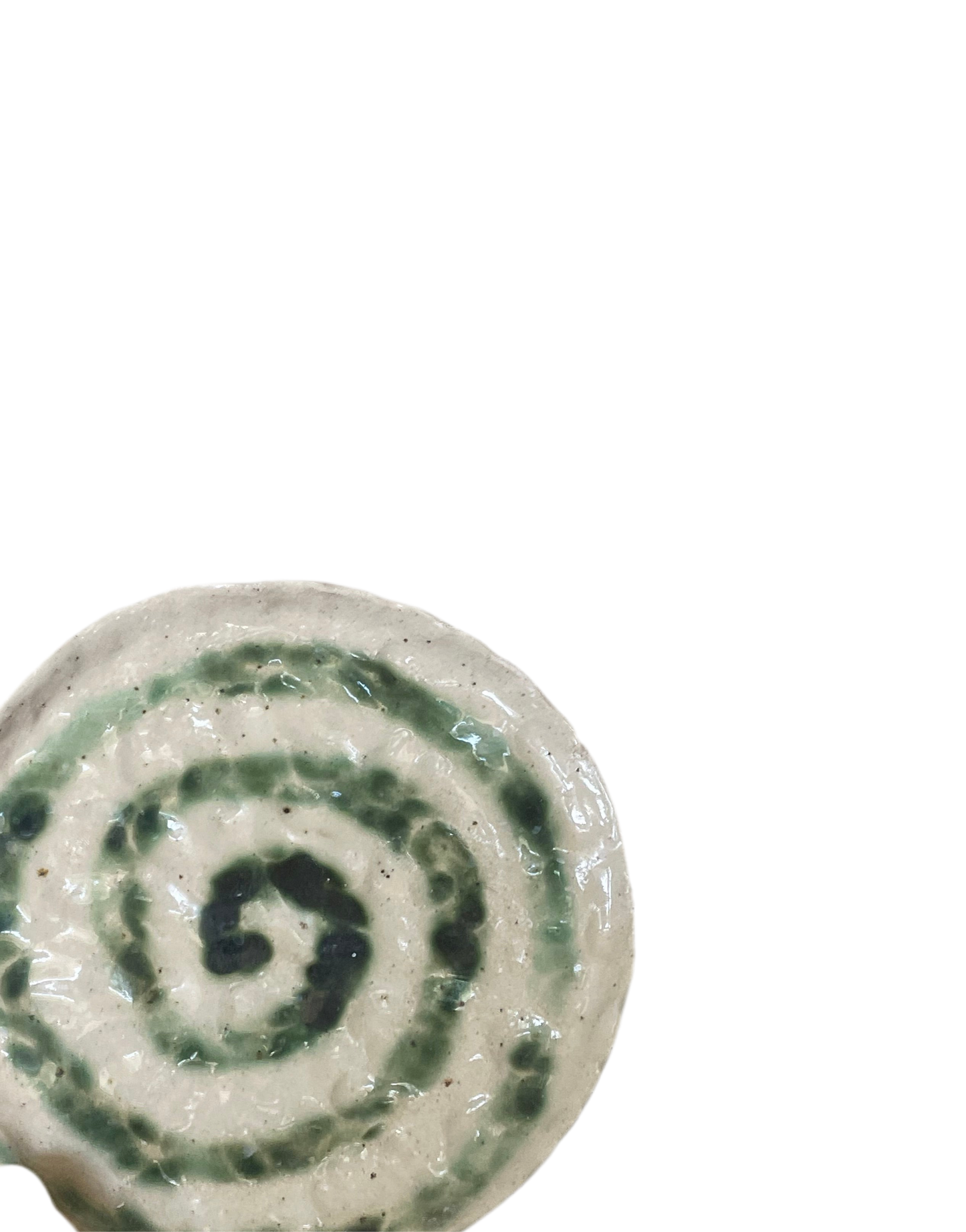 Green spiral snack plate