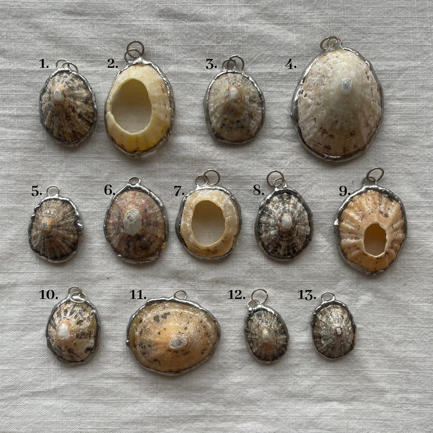 Shell and silver pendant limpet