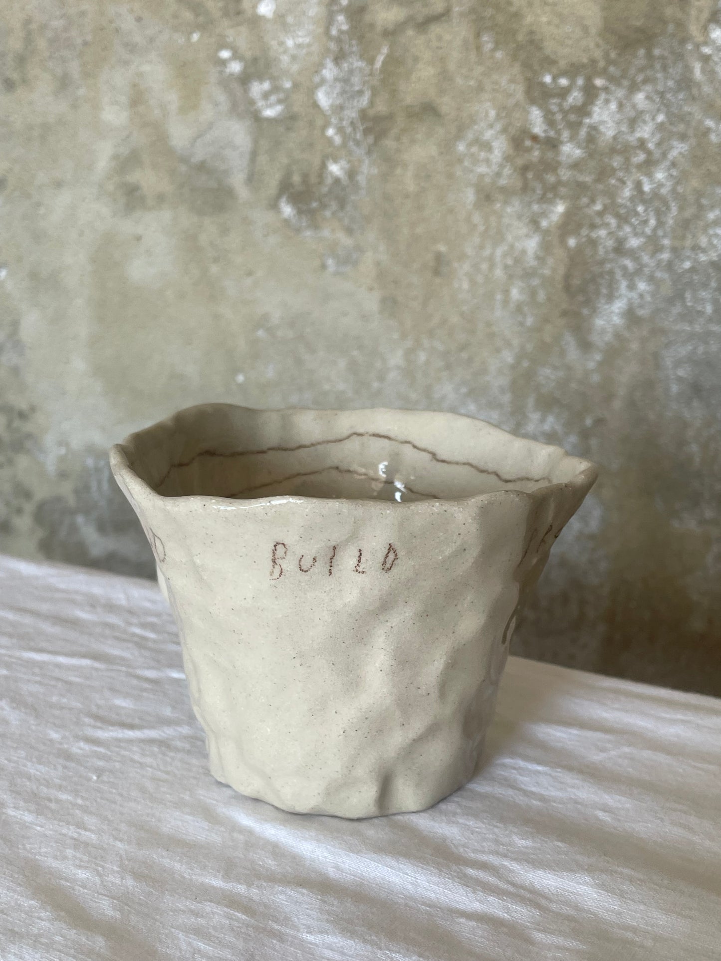 Ground, build, produce, give tea cup