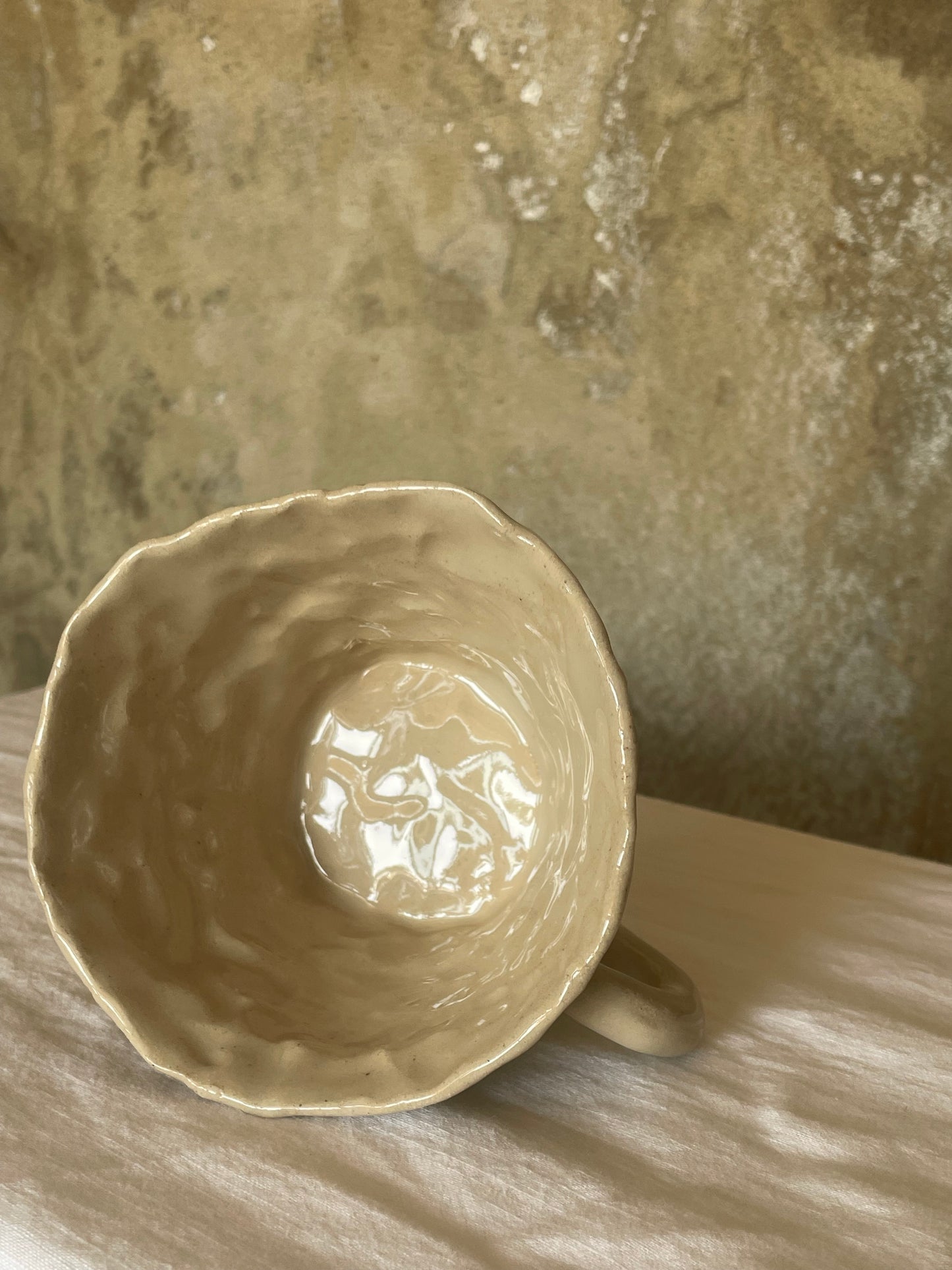 Listen, know, be still, connect tea cup