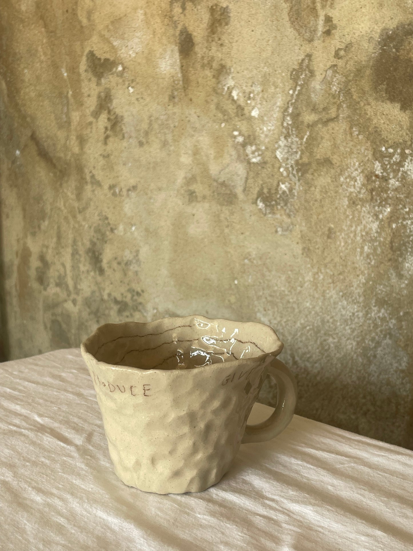 Ground, build, produce, give tea cup