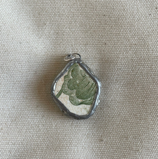 Sea Pottery Pendant, Handmade Coastal Jewellery