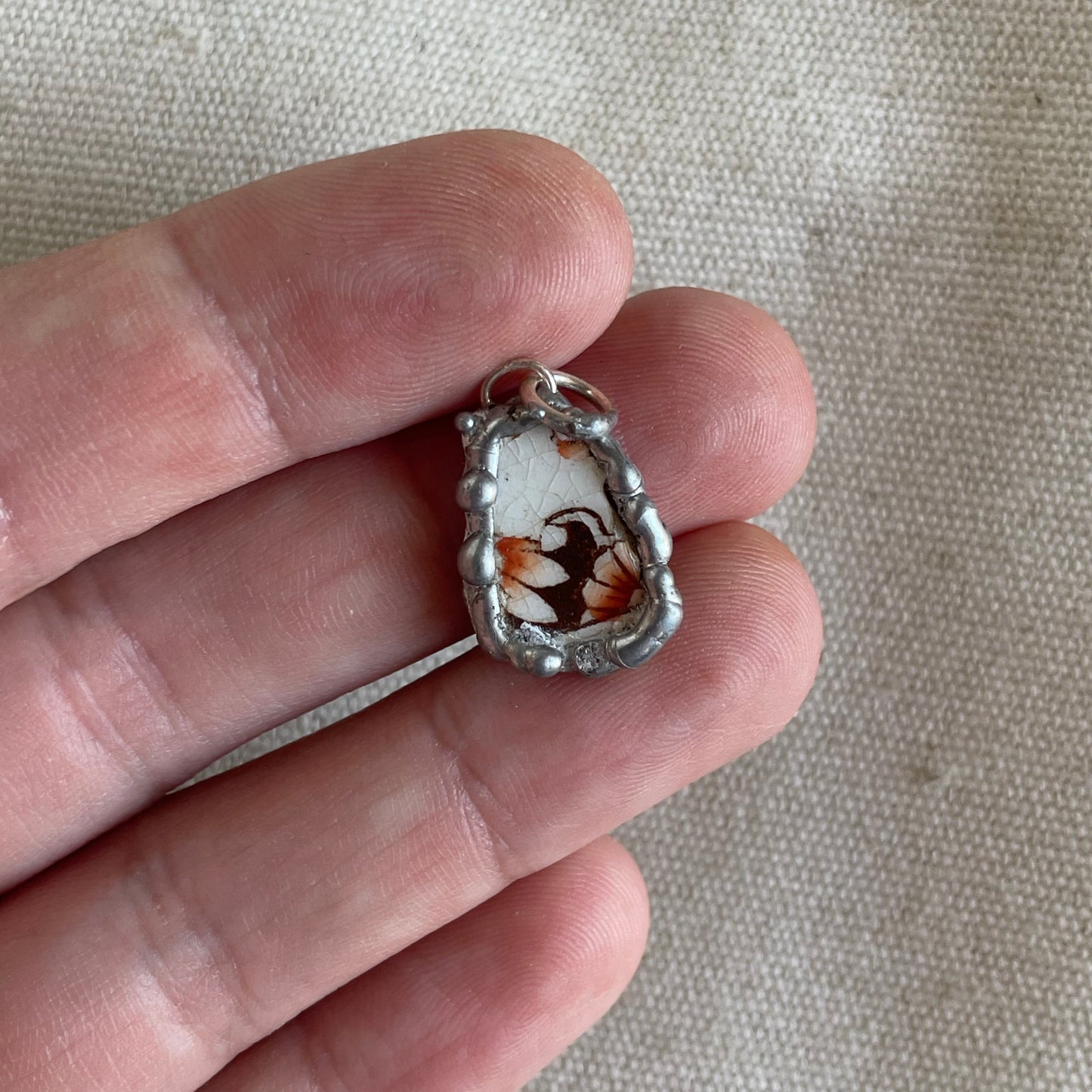 Found Pottery Pendant, Beachcombing Find