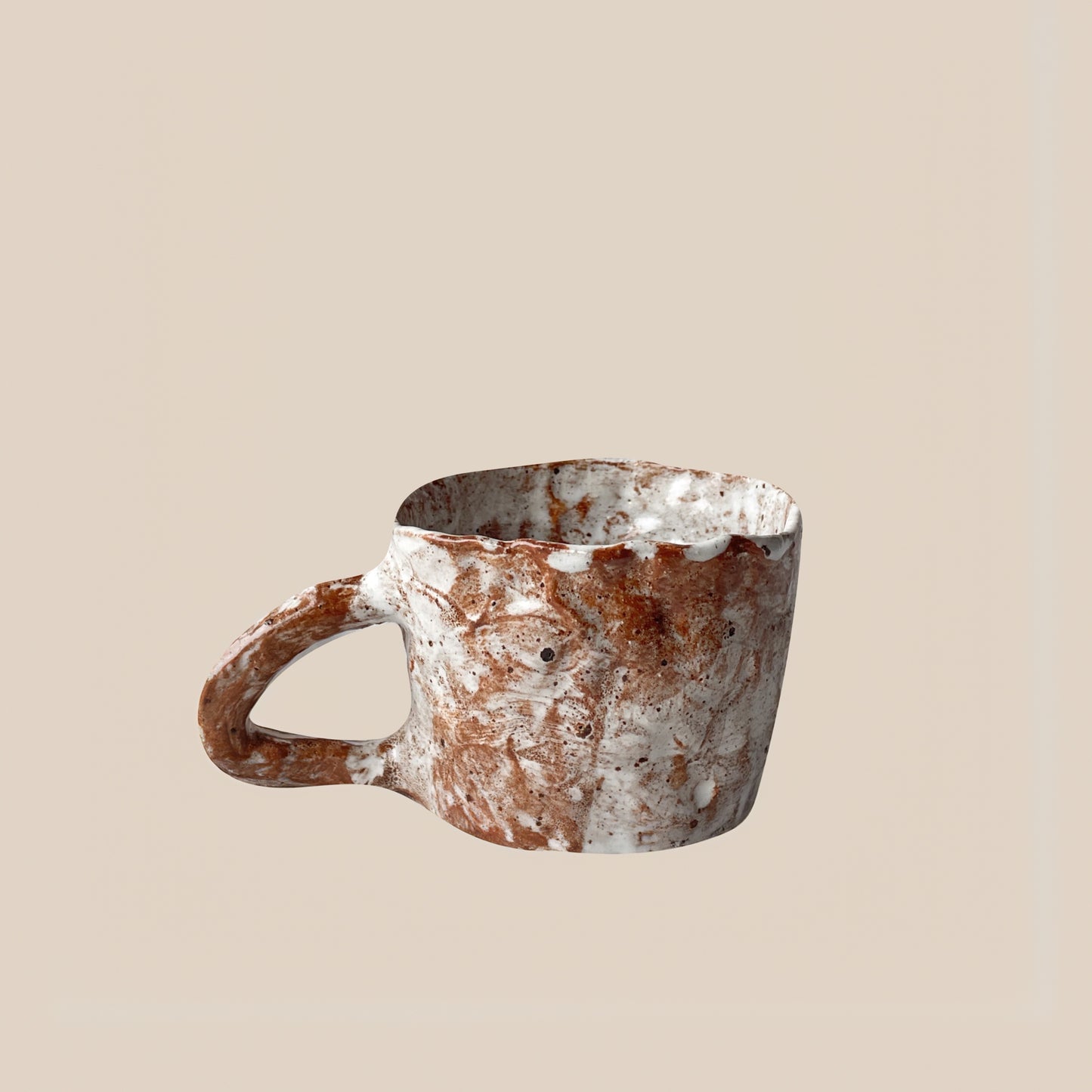 Wild clay pinched mug