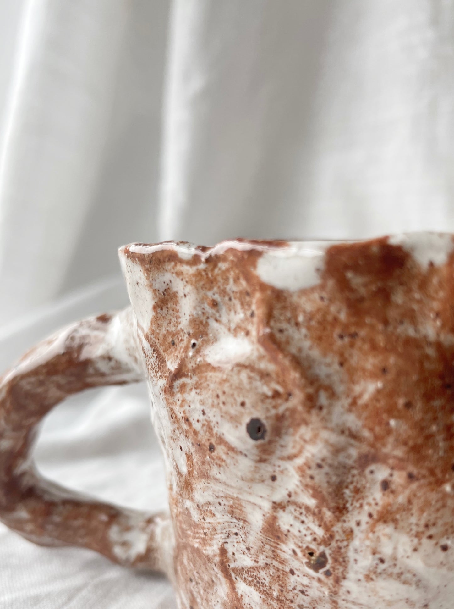 Wild clay pinched mug