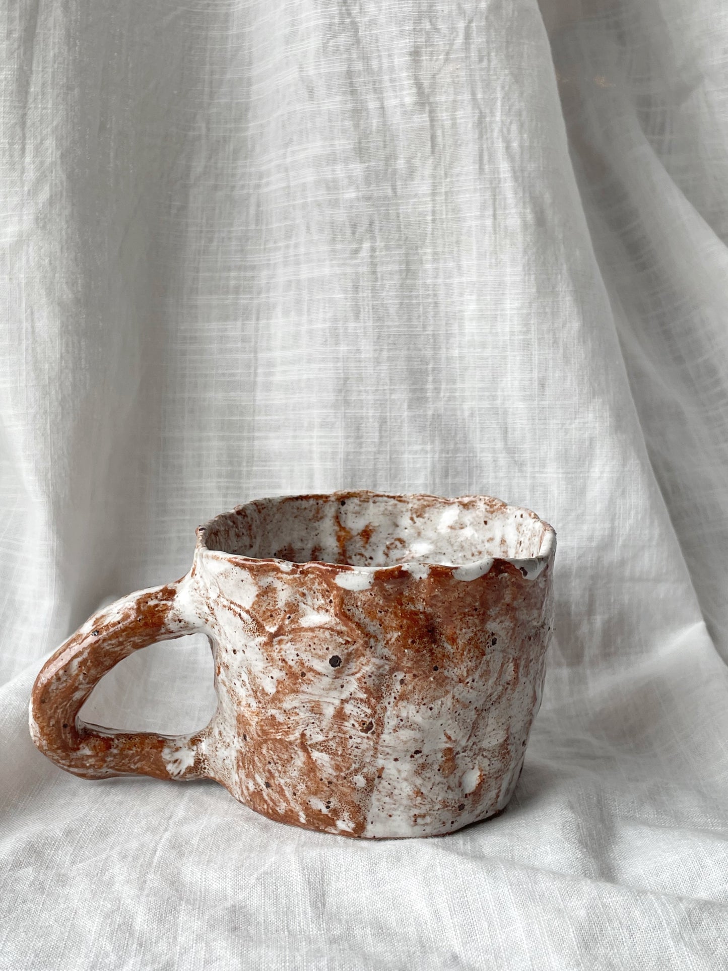 Wild clay pinched mug