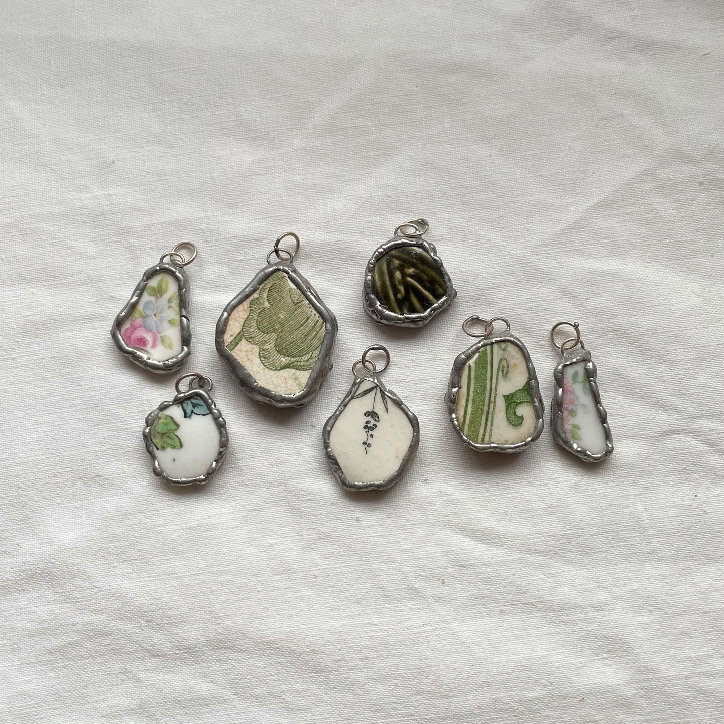 Sea Pottery Pendant, Handmade Coastal Jewellery