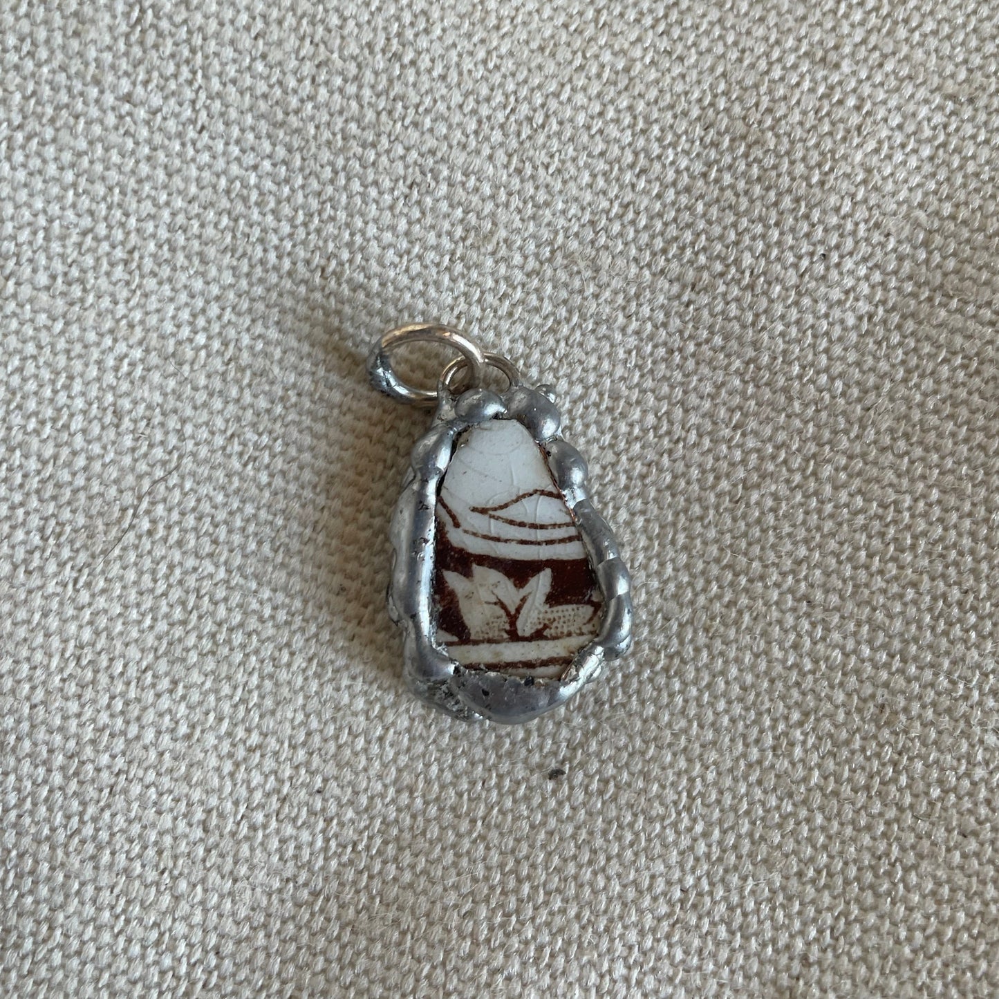 Found Pottery Pendant, Beachcombing Find