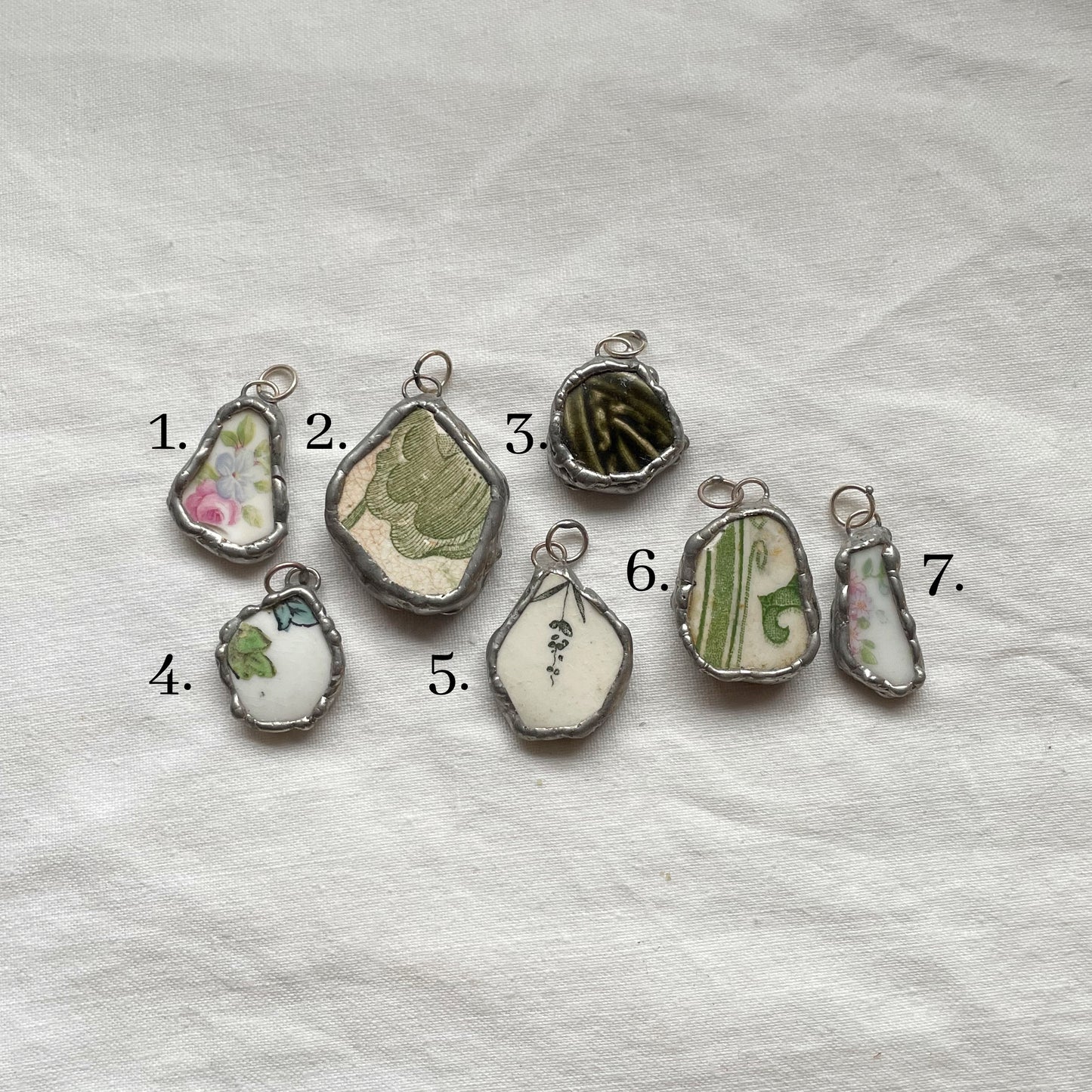 Sea Pottery Pendant, Handmade Coastal Jewellery