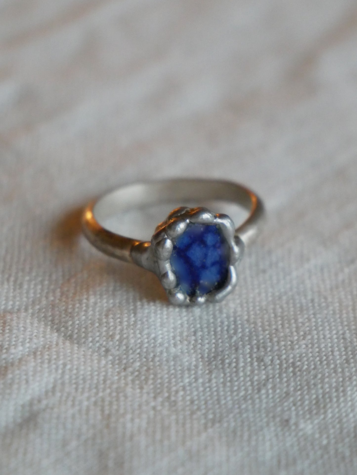 Pottery Shard Ring With Sterling Silver Band Size Q